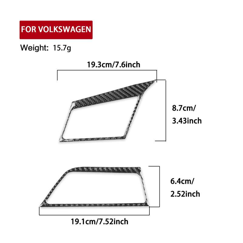 For Volkswagen Sagitar 2019-2023 2pcs /Set Left-hand Drive Left & Right Air Outlet Stickers(Red)