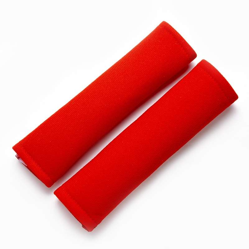 Car Seat Belts Soft Plush Shoulder Pads(Red)