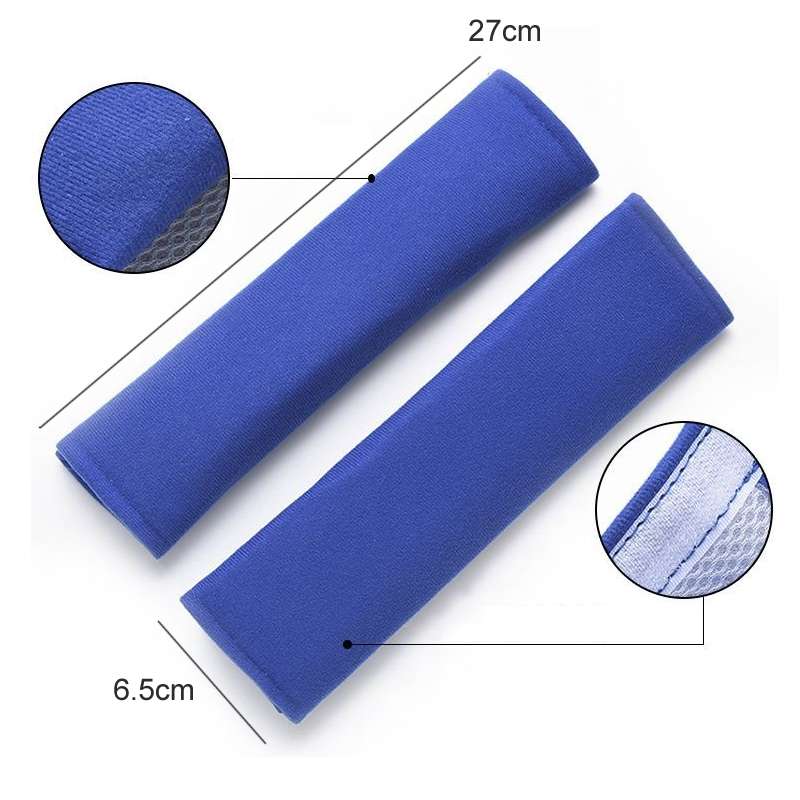 Car Seat Belts Soft Plush Shoulder Pads(Navy Blue)