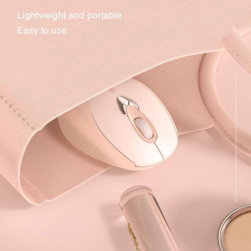 Inphic M8 Wireless Mouse Charging Quiet Office Home 2.4G USB Mouse(Milk Tea)