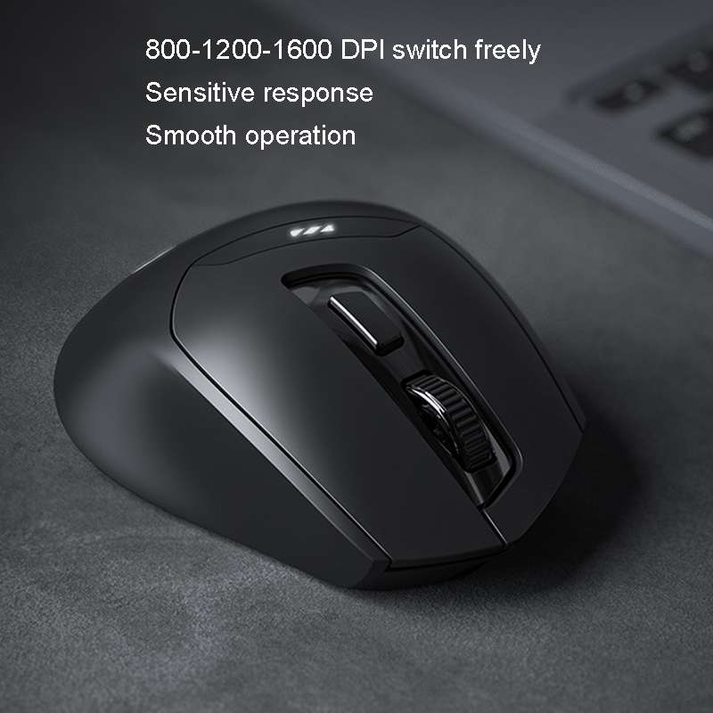 Inphic DR01 Bluetooth 3 Mode Wireless Mouse Charging Quiet Office Game Laptop Computer Home Use(Blac