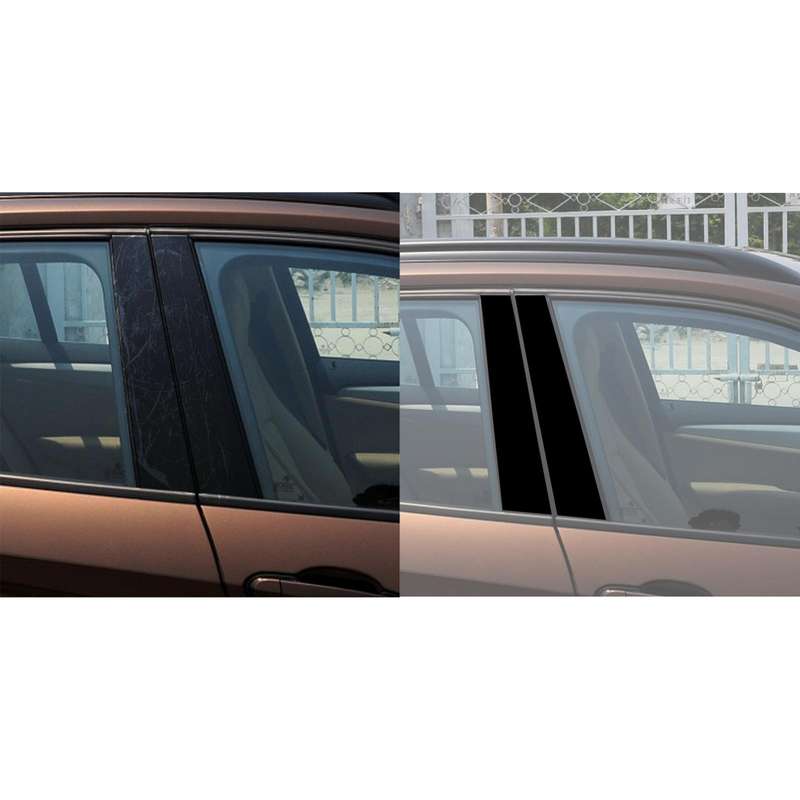 For 2011-2015 BMW X1 E84 6pcs /Set Universal B-pillar Decorative Sticker for Left and Right Drive(Bl
