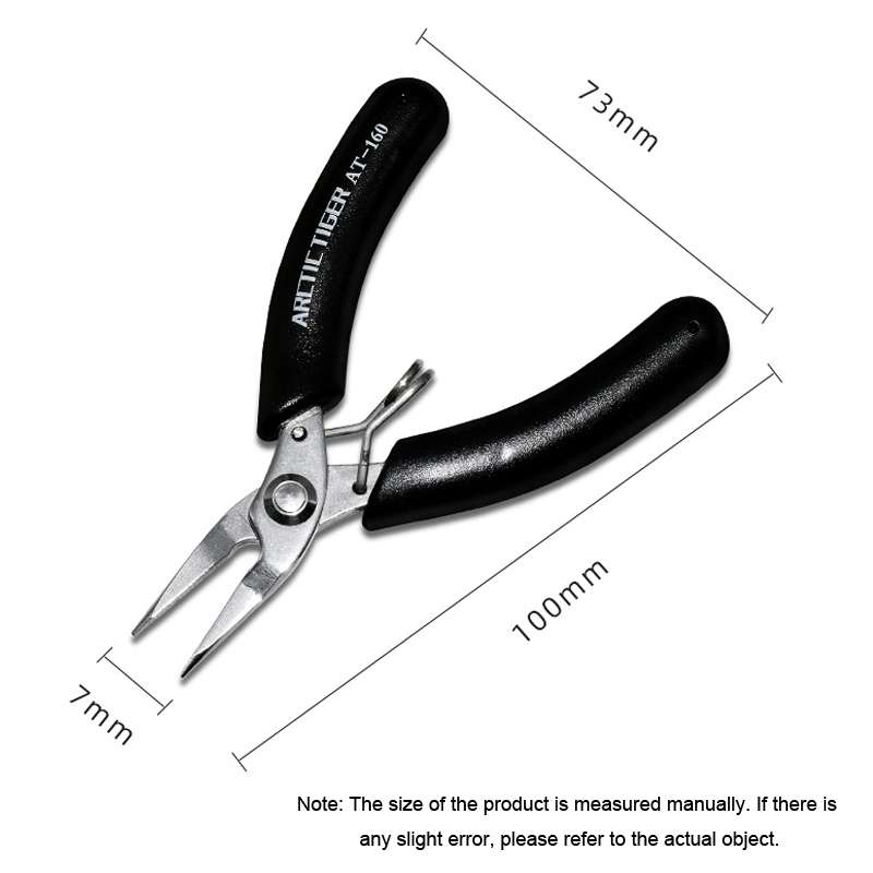 ARCTIC TIGER AT-160 Toothless Needle Nose Mini Palm Stainless Steel Cutting Plier Jewelry Making Ha