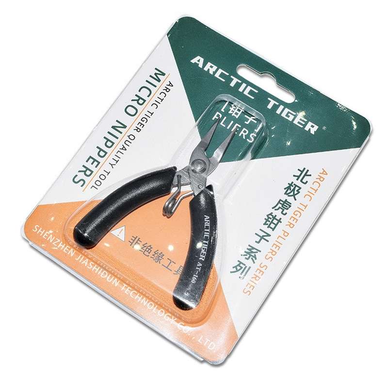 ARCTIC TIGER AT-160 Toothless Needle Nose Mini Palm Stainless Steel Cutting Plier Jewelry Making Ha