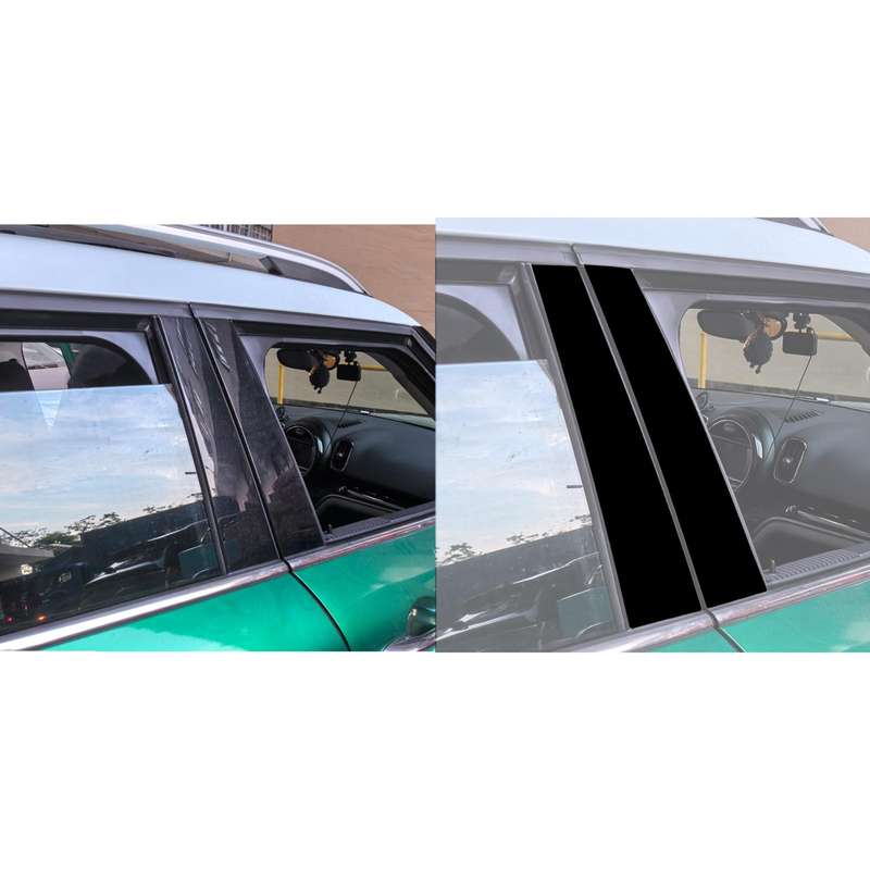 For 2017-2023 BMW Mini F60 6pcs /Set Left and Right Drive Universal B-pillar Decorative Sticker(Blac