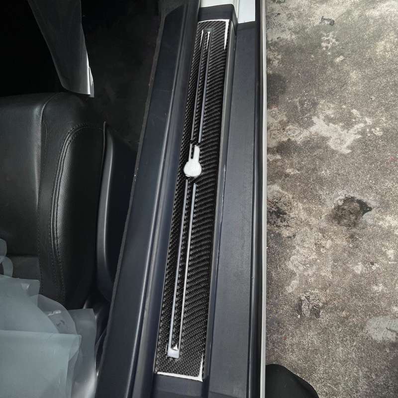 For Jaguar F-TYPE 2013+ Left And Right Drive Universal Door Sill Decorative Sticker(Red)