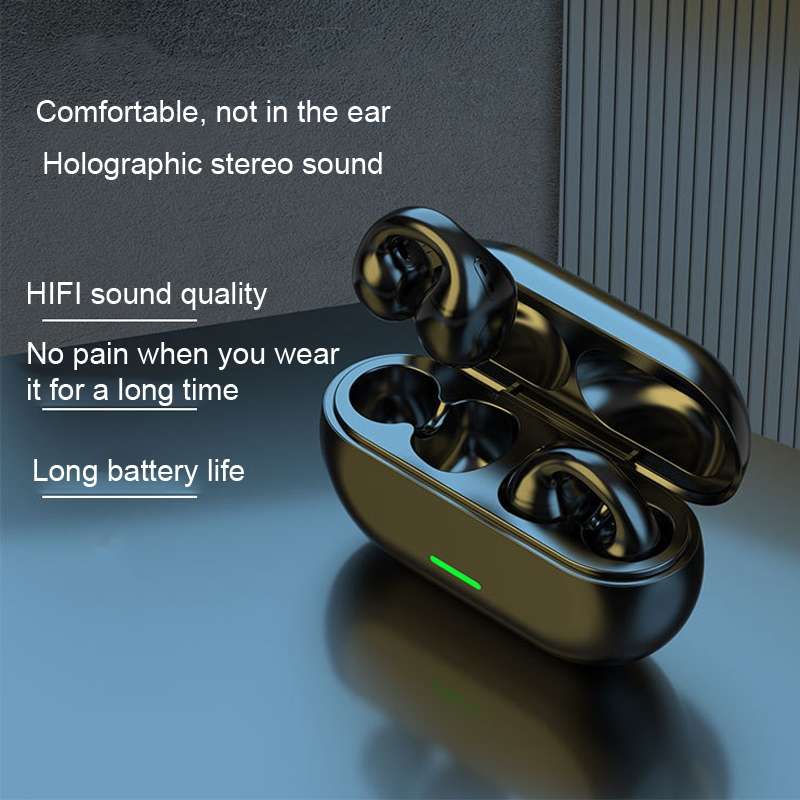 BT12 Wireless Bluetooth Ear Clip Sport Noise Reduction Headphones(White)