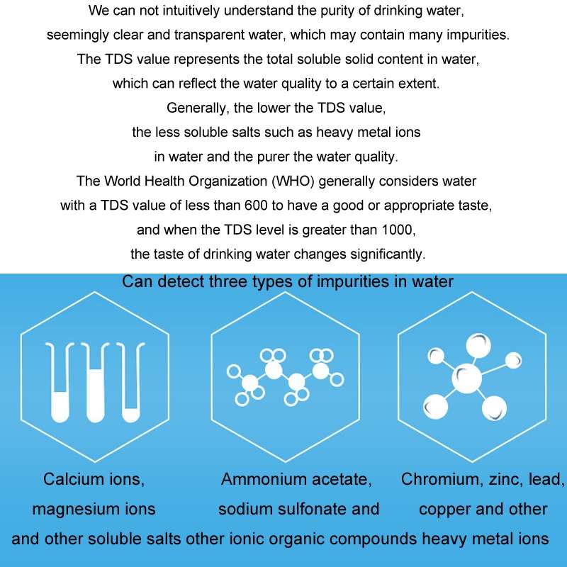TDS Water Quality Test Pen High-Precision Drinking Tap Water Detector