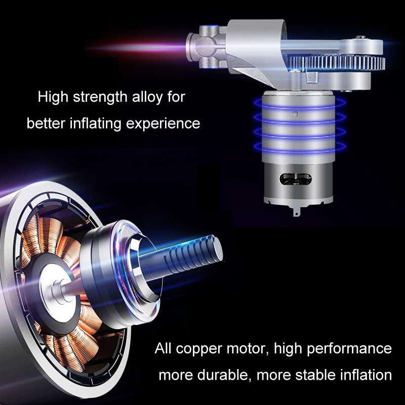 12V Metal Cylinder Smart Digital Display Portable Mini Tire Pump, Specification: No. 30 Manual Shutd