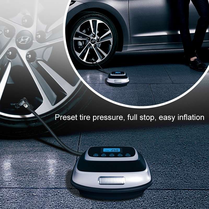 12V Metal Cylinder Smart Digital Display Portable Mini Tire Pump, Specification: No. 30 Manual Shutd