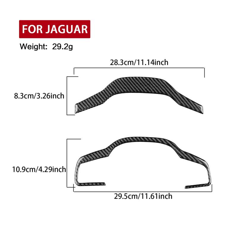 For Jaguar F-TYPE 2013+ Left And Right Drive Universal Steering Wheel Cover Sticker(Red)