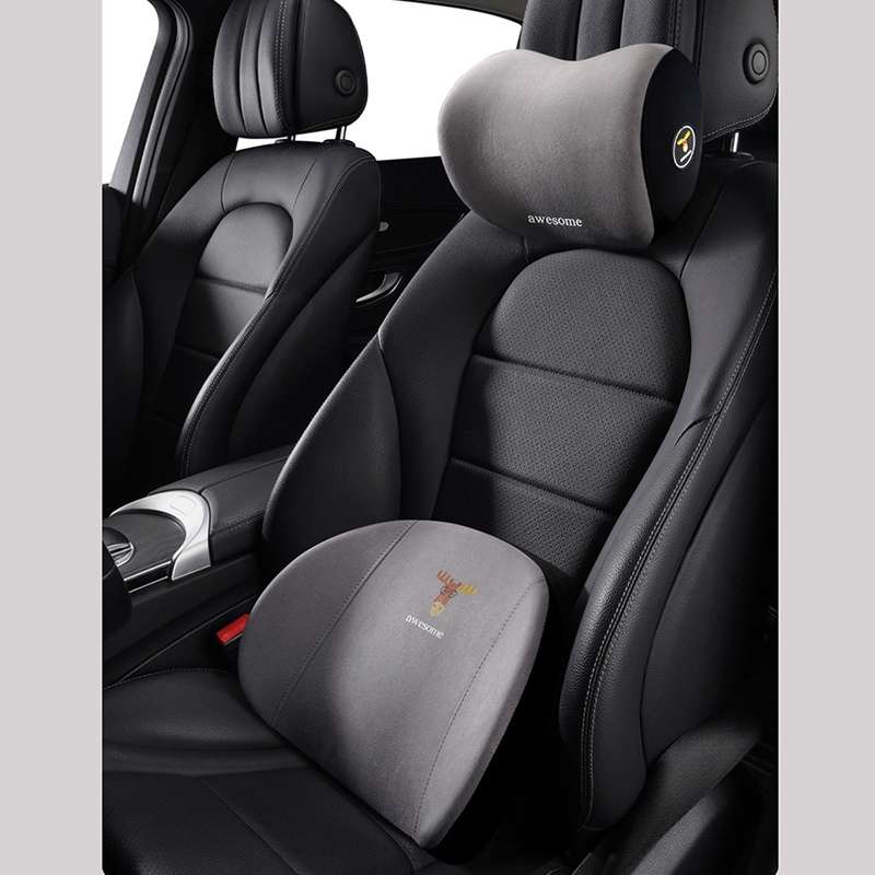 Car Memory Foam Neck Pillow Seat Spine Pillow, Color: Gray Headrest