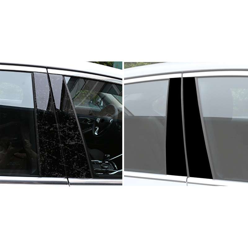 For BMW 3 Series G20 Universal B-pillar Decorative Sticker for Left and Right Drive(Black)