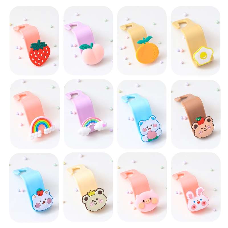 5pcs Car Seat Rear Hidden Multifunctional Cartoon Hook(Random Color Delivery)