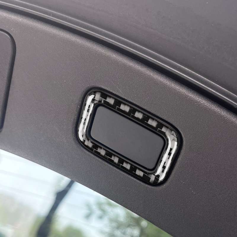 For Jaguar F-TYPE 2013+ Left And Right Drive Universal Trunk Button Sticker(Red)