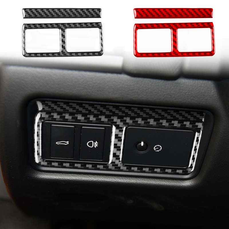 For Jaguar F-TYPE 2013+ Left And Right Drive Universal Headlight Switch Decorative Sticker(Black)