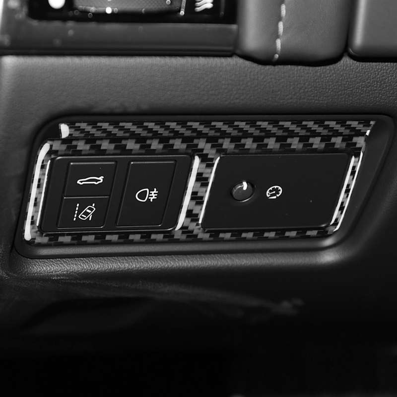 For Jaguar F-TYPE 2013+ Left And Right Drive Universal Headlight Switch Decorative Sticker(Black)