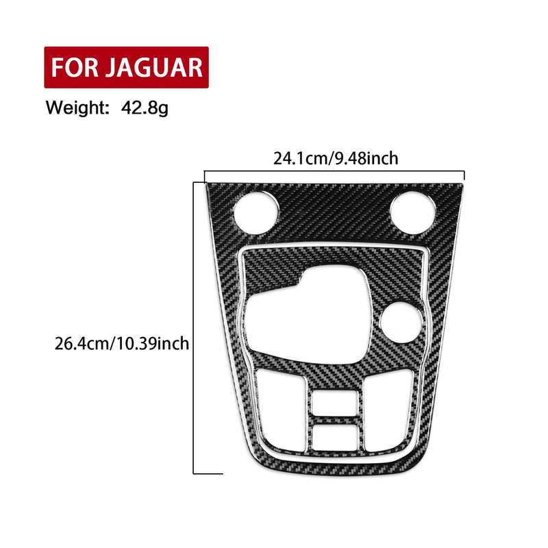 For Jaguar F-TYPE 2013+ 2pcs/ Set Panel Gear Position Decorative Sticker, Size: Left-hand Drive(Red)