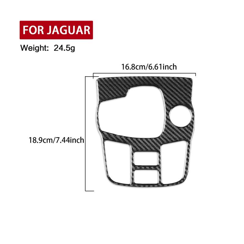 For Jaguar F-TYPE 2013+ Gear Panel Decorative Sticker, Size: Left-hand Drive(Black)