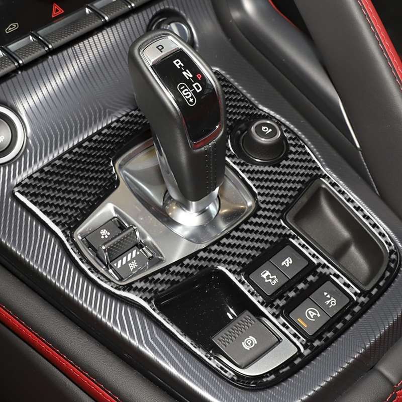 For Jaguar F-TYPE 2013+ Gear Panel Decorative Sticker, Size: Left-hand Drive(Black)