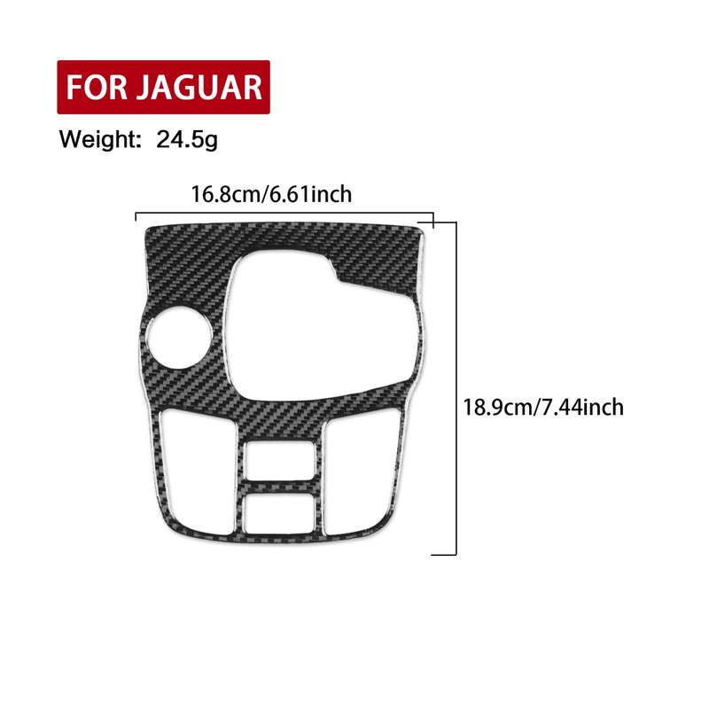For Jaguar F-TYPE 2013+ Gear Panel Decorative Sticker, Size: Right-hand Drive(Red)