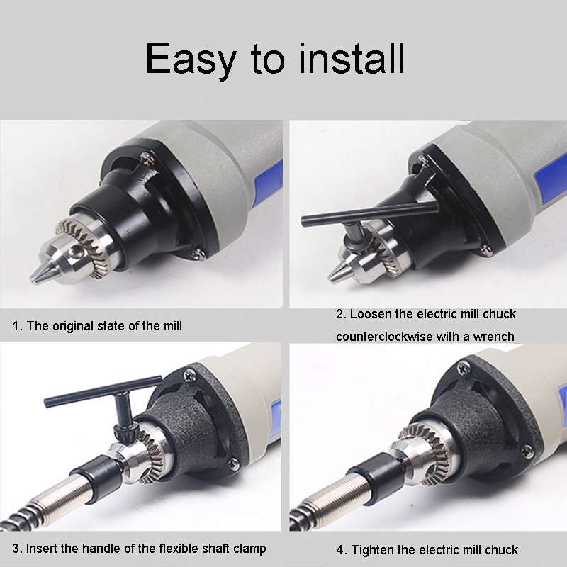 HILDA Power Drill Engraving Machine Accessories Drill Chuck Flexible Shaft, Diameter: 6mm