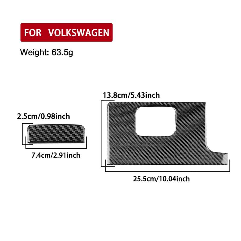 For Volkswagen Sagitar 2019-2023 2pcs /Set Left-Hand Drive Main Driver Storage Panel Sticker(Black)