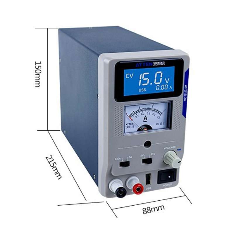 ATTEN APS22-5A 22V 5A USB Digital Variable Adjustable Laboratory DC Power Supply For Mobile Repair,