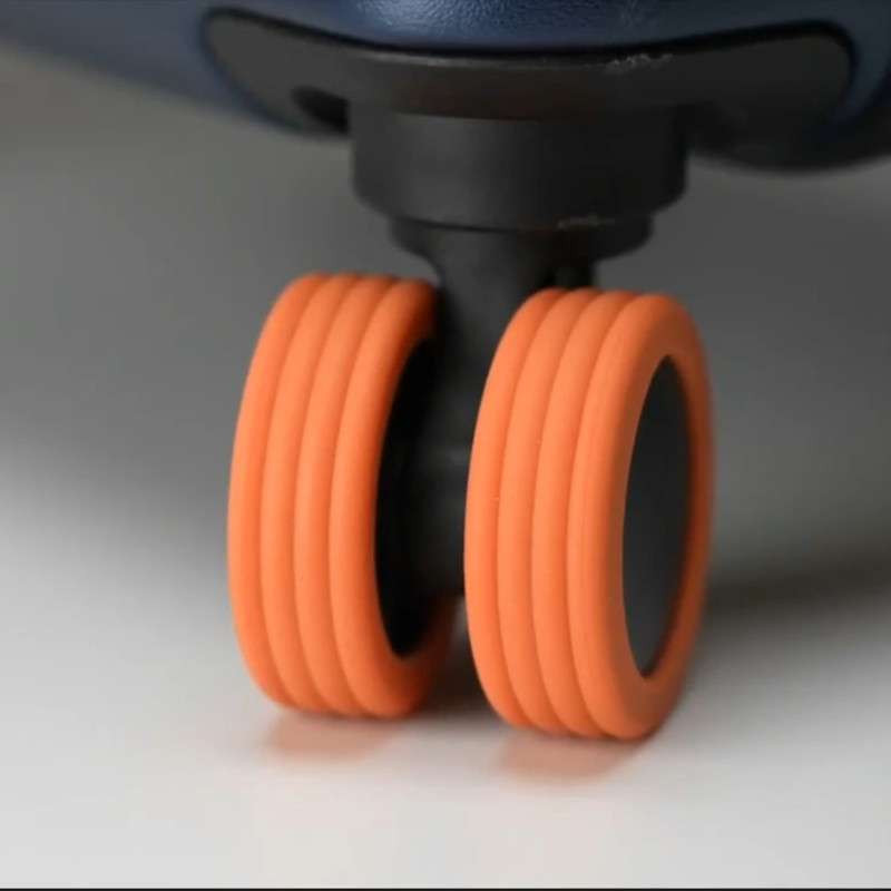 8pcs /Set Silicone Luggage Wheels Cover Protector Silent Anti Wear Caster Shoes(Black)