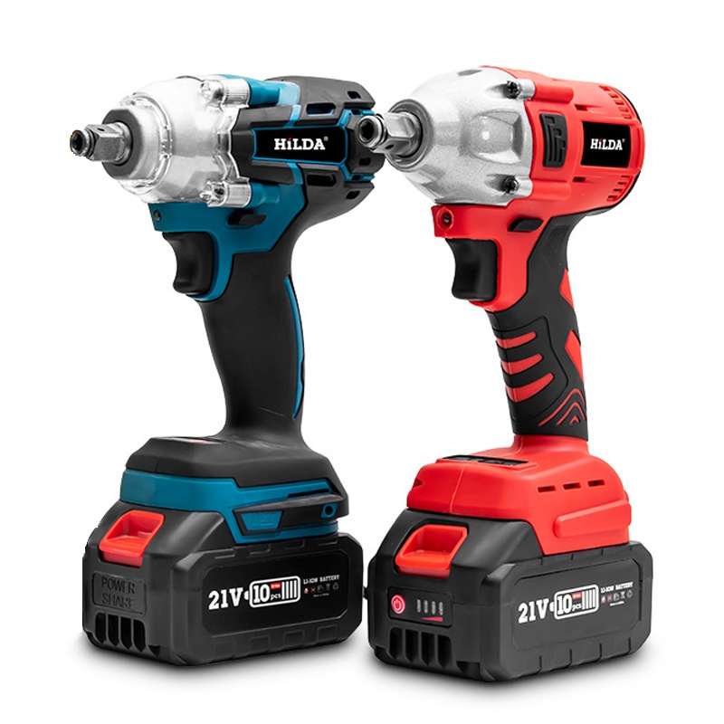 HILDA Motorized Wrenches Lithium Repair Parts With 22mm Socket, EU Plug, Model: Blue With 2 Battery+