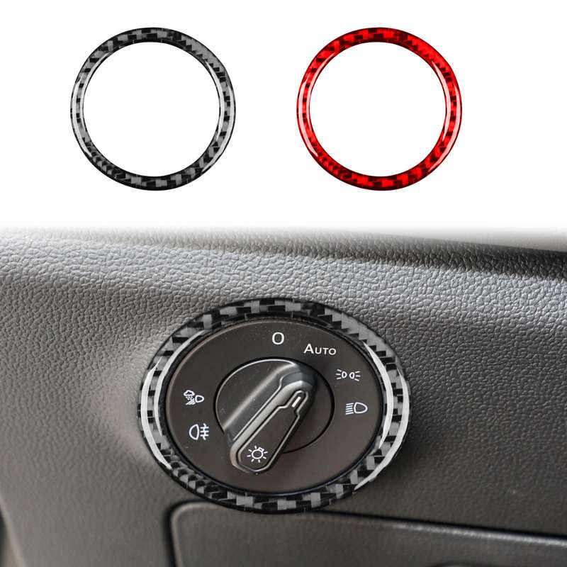 For Volkswagen Sagitar 2019-2023 Left-hand Drive Headlight Switch Decorative Sticker(Red)