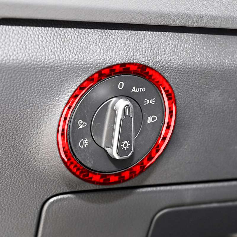 For Volkswagen Sagitar 2019-2023 Left-hand Drive Headlight Switch Decorative Sticker(Red)