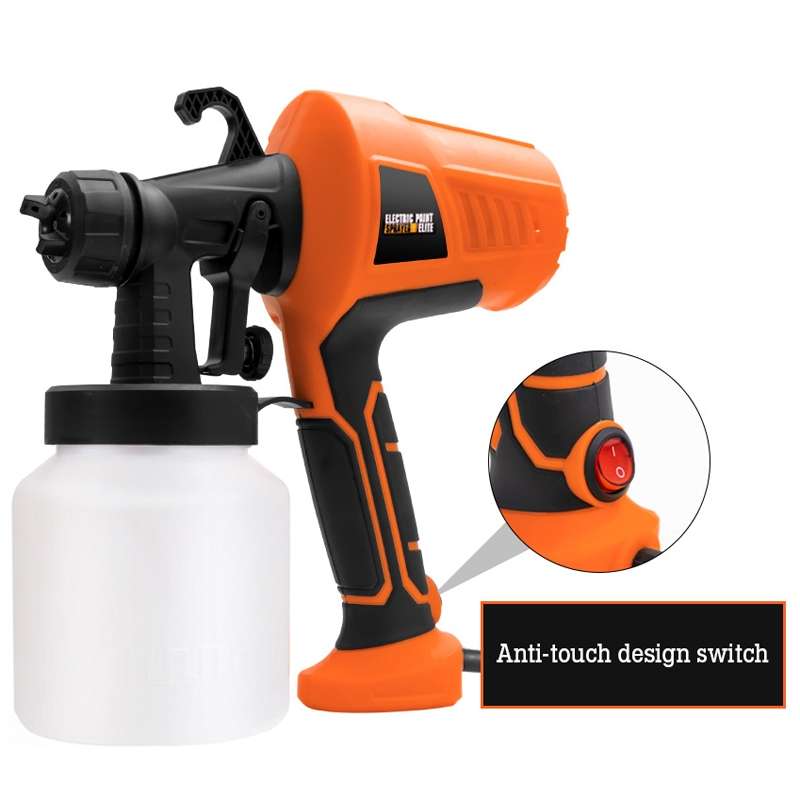 HILDA High Voltage Motorized Paint Spray Tool Portable And Detachable, Specification: EU Plug Orange