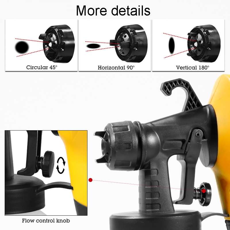 HILDA High Voltage Motorized Paint Spray Tool Portable And Detachable, Specification: EU Plug Orange