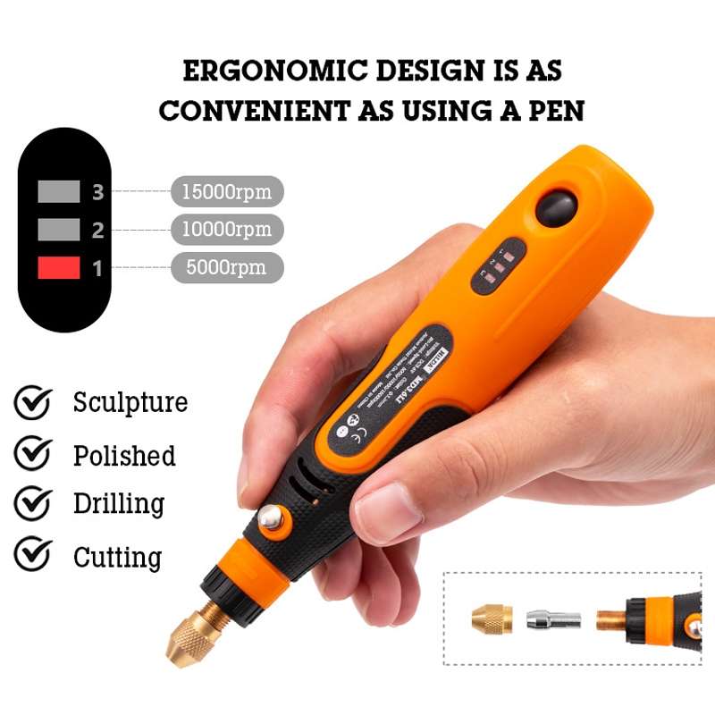 HILDA 3.6V Electrical Grinder Pen Precision Carving Micro Power Drill, Model: Rotary Tool