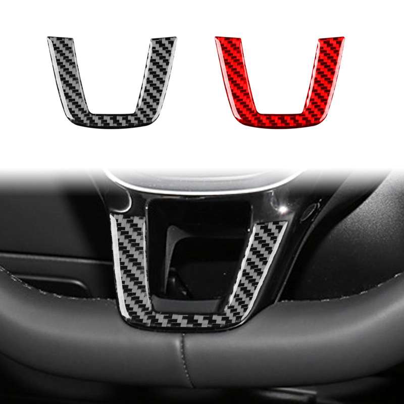 For Volkswagen Sagitar 2019-2023 Left-hand Drive Steering Wheel Chin Decoration Sticker(Black)
