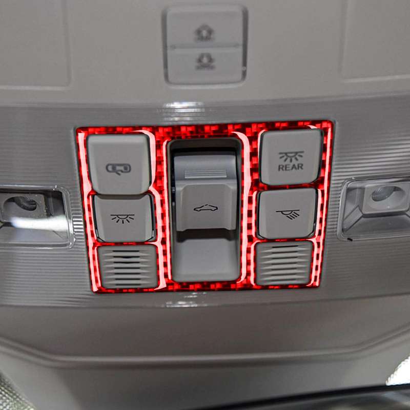 For Volkswagen Sagitar 2019-2023 3pcs /Set Left-hand Drive Reading Light Button Sticker(Red)