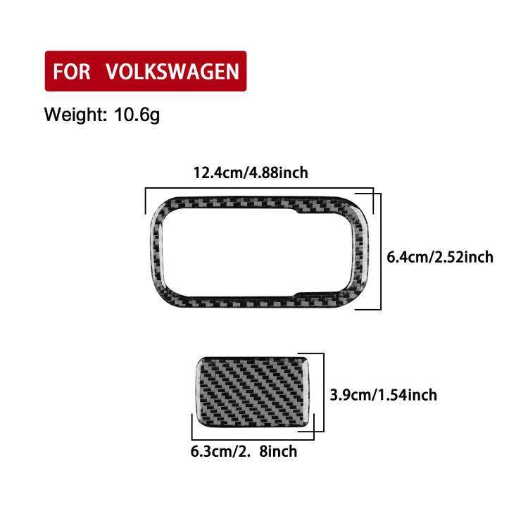 For Volkswagen Sagitar 2019-2023 2pcs /Set Left-hand Drive Co-pilot Handle Panel Sticker(Red)