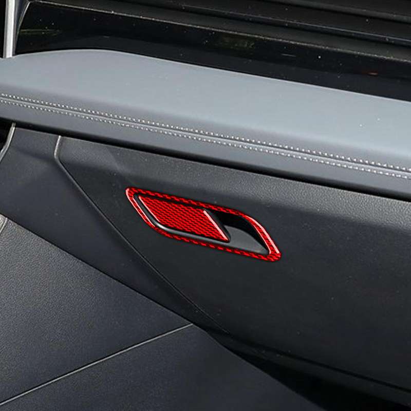 For Volkswagen Sagitar 2019-2023 2pcs /Set Left-hand Drive Co-pilot Handle Panel Sticker(Red)