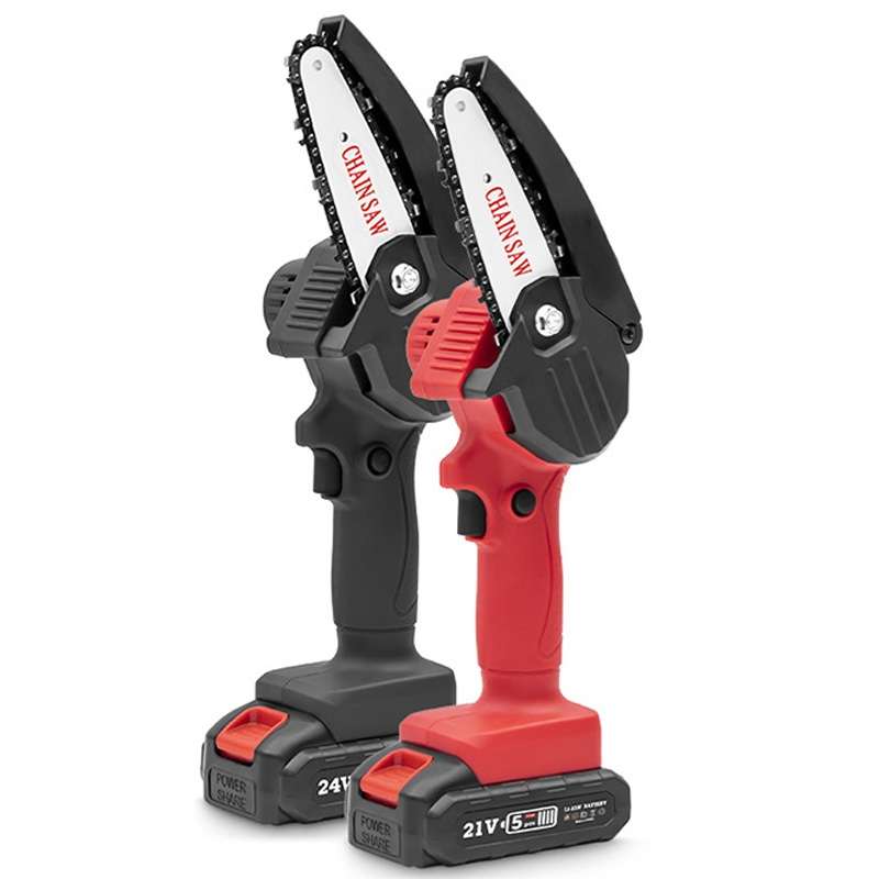 HILDA Rechargeable Cordless Mini Electrical Chain Saw Logging Tools Plastic Package, Model: US Plug