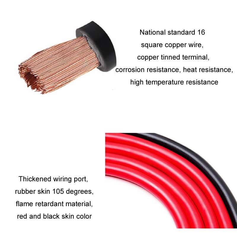 5AWG 50cm 16 Square Car Ship Solar Battery Wire(16-8cm)