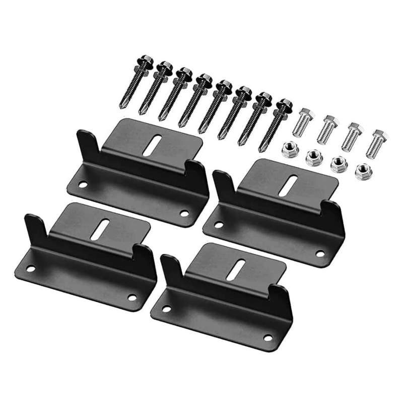 4pcs /Set Aluminum Solar Panel Mounting Bracket(Black)