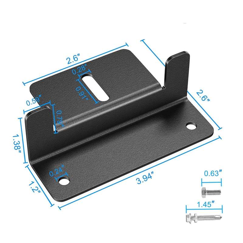 4pcs /Set Aluminum Solar Panel Mounting Bracket(Black)
