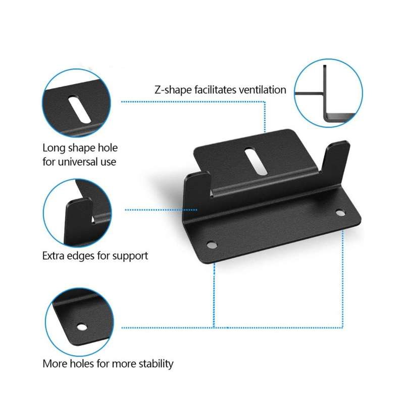 4pcs /Set Aluminum Solar Panel Mounting Bracket(Black)
