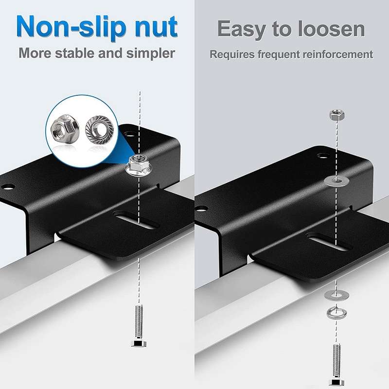 4pcs /Set Aluminum Solar Panel Mounting Bracket(Black)