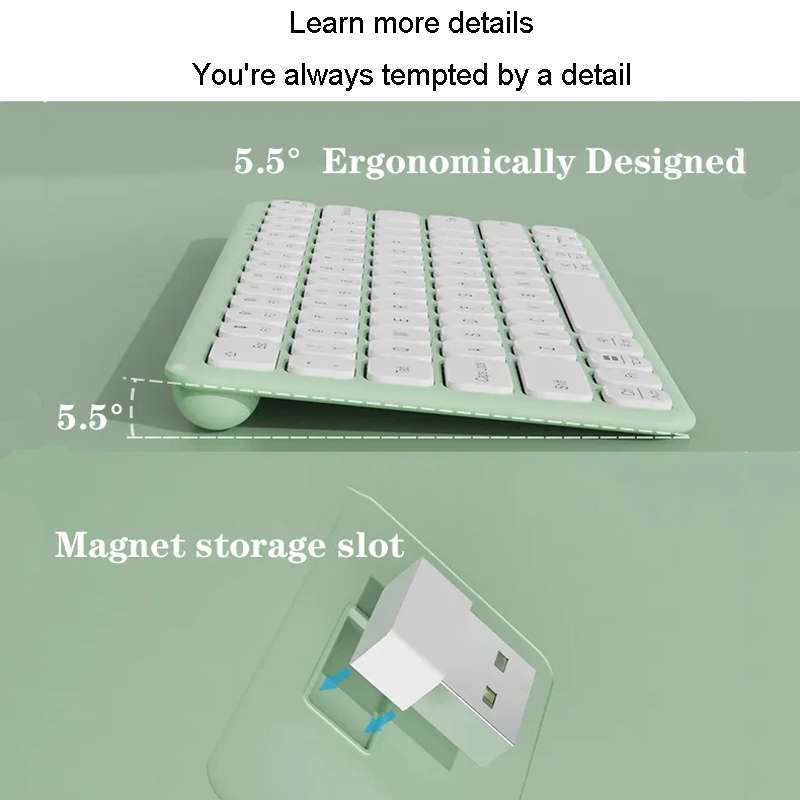 B087 2.4G Portable 78 Keys Dual Mode Wireless Bluetooth Keyboard And Mouse, Style: Keyboard Pink