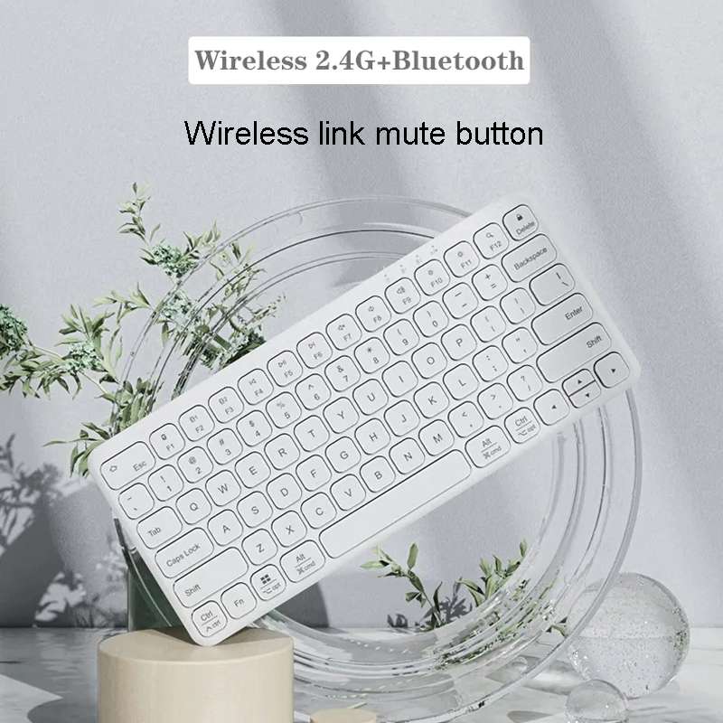 B087 2.4G Portable 78 Keys Dual Mode Wireless Bluetooth Keyboard And Mouse, Style: Keyboard Pink