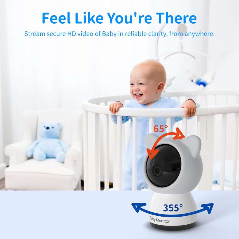 5 Inch HD Baby Monitor Wireless Wifi Baby Care Camera US Plug