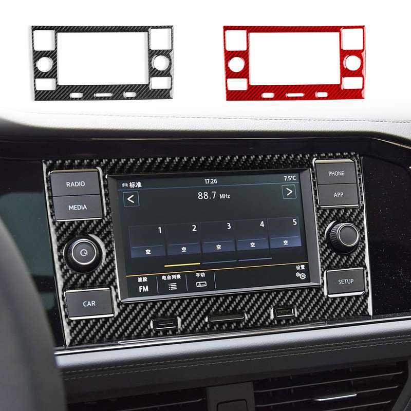 For Volkswagen Sagitar 2019-2023 Left-hand Drive Multimedia Panel Sticker(Red)