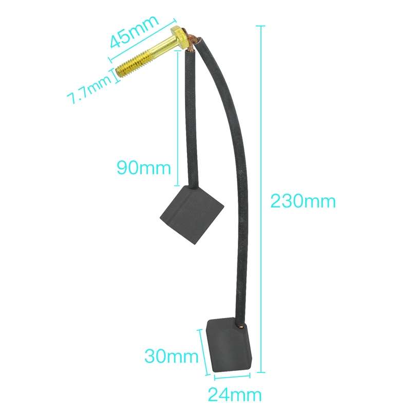 2pcs /Set For Club Car / EZGO Golf Cart 3.3 Motor Carbon Brushes, Specification: Carbon Brush Contai